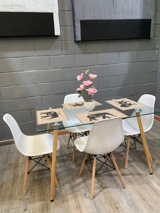 Comedor Cristal y Madera