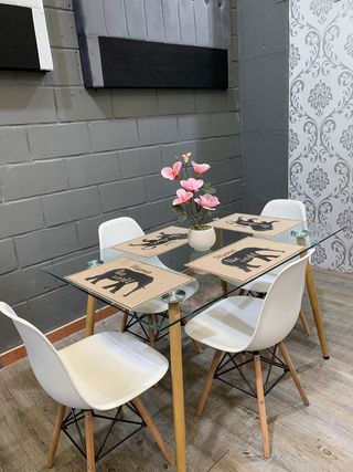 Comedor Cristal y Madera