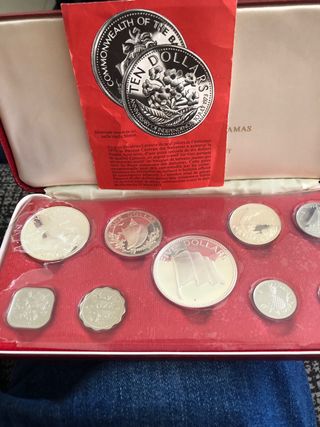 Estuche Monedas Dólares de Plata Bahamas