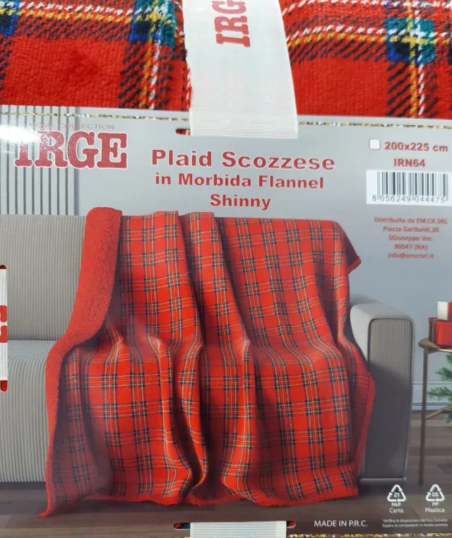 Coperta plaid scozzese IRGE matrimoniale