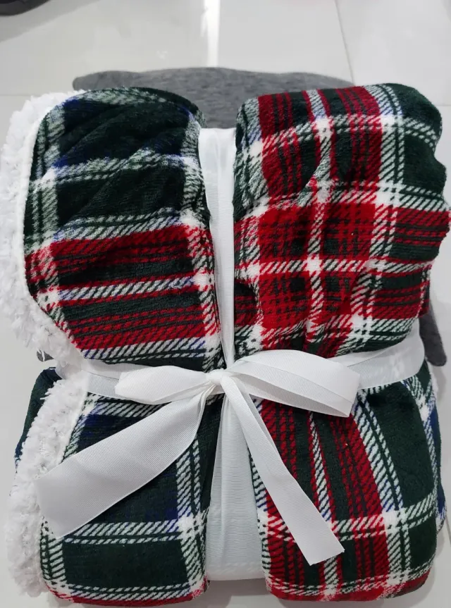 Coperta plaid scozzese matrimoniale