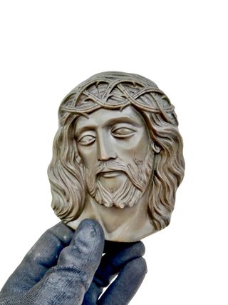PLACA DE BRONCE BAJORELIEVE CRISTO DE PARED