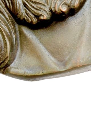 PLACA DE BRONCE BAJORELIEVE CRISTO DE PARED