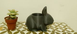 Vasetto Coniglietto Grigio Stampato in 3D