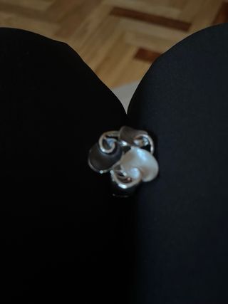 Anillo esmaltado negro y blanco