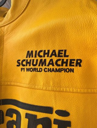 Chaqueta Piel Ferrari Michael Schumacher Amarilla