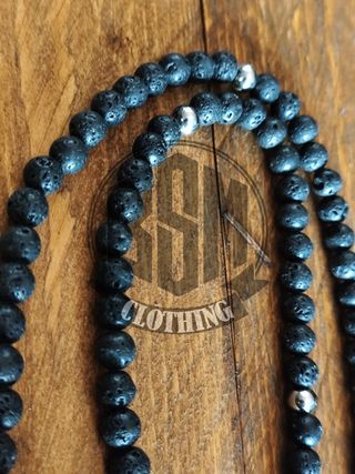 Collana Rosario pietra lavica