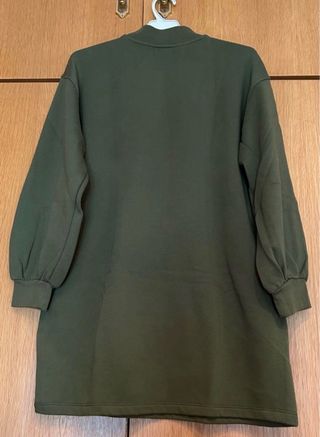 Vestido sudadera Bershka verde