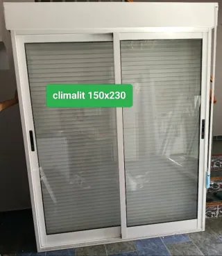 Ventana Balconera Aluminio Climalit 150x230