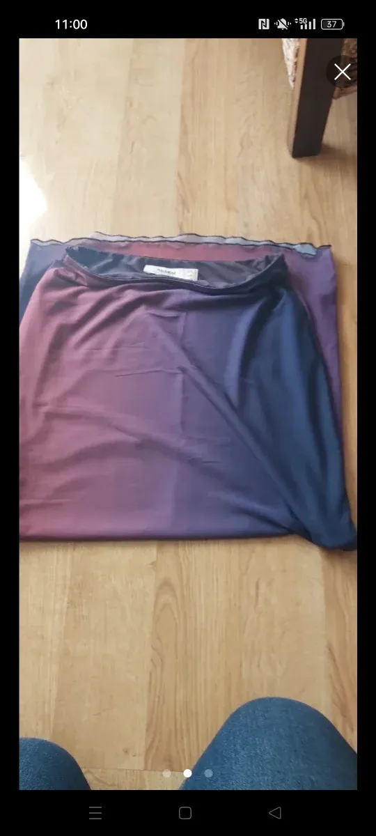 Falda Zara degradado azul y morado