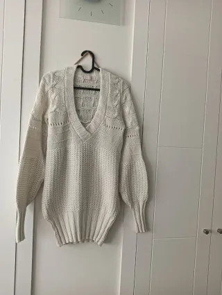 Jersey de punto blanco