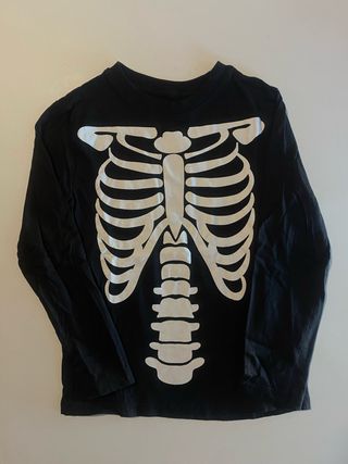 Camiseta esqueleto Halloween 4-6 años