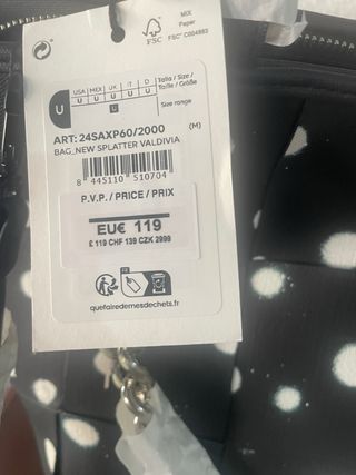 Bolso Grande Desigual Negro Lunares