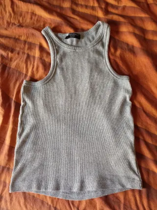 Camiseta tirantes algodón gris