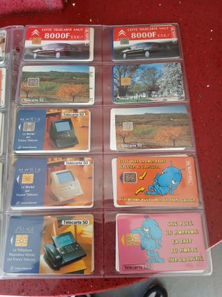 60 schede telefoniche France con fogli H55