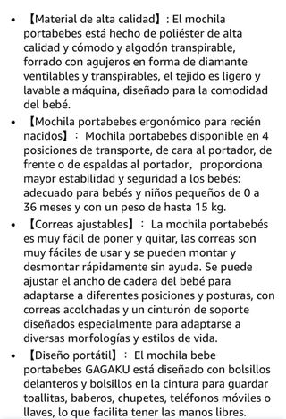 Mochila Portabebés Ergonómica Nueva