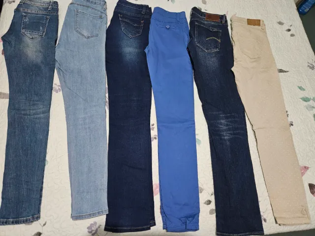 Lote 6 Vaqueros Mujer Talla S