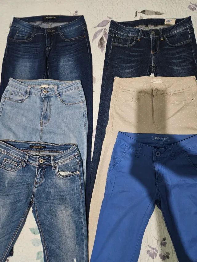 Lote 6 Vaqueros Mujer Talla S