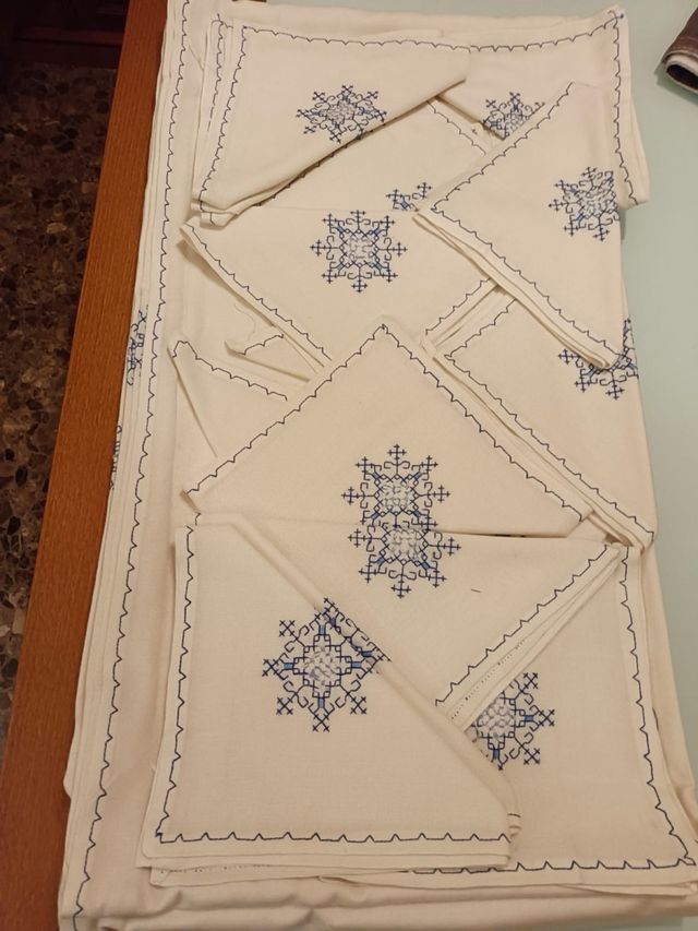 Servilletas de tela bordadas