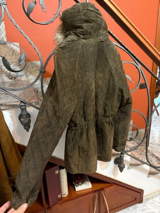 Giaccone donna vera pelle scamosciata