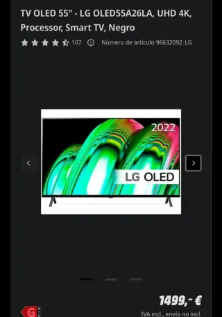 TV / Monitor LG 55 4K HDR10 PRO (poco uso) dic2022