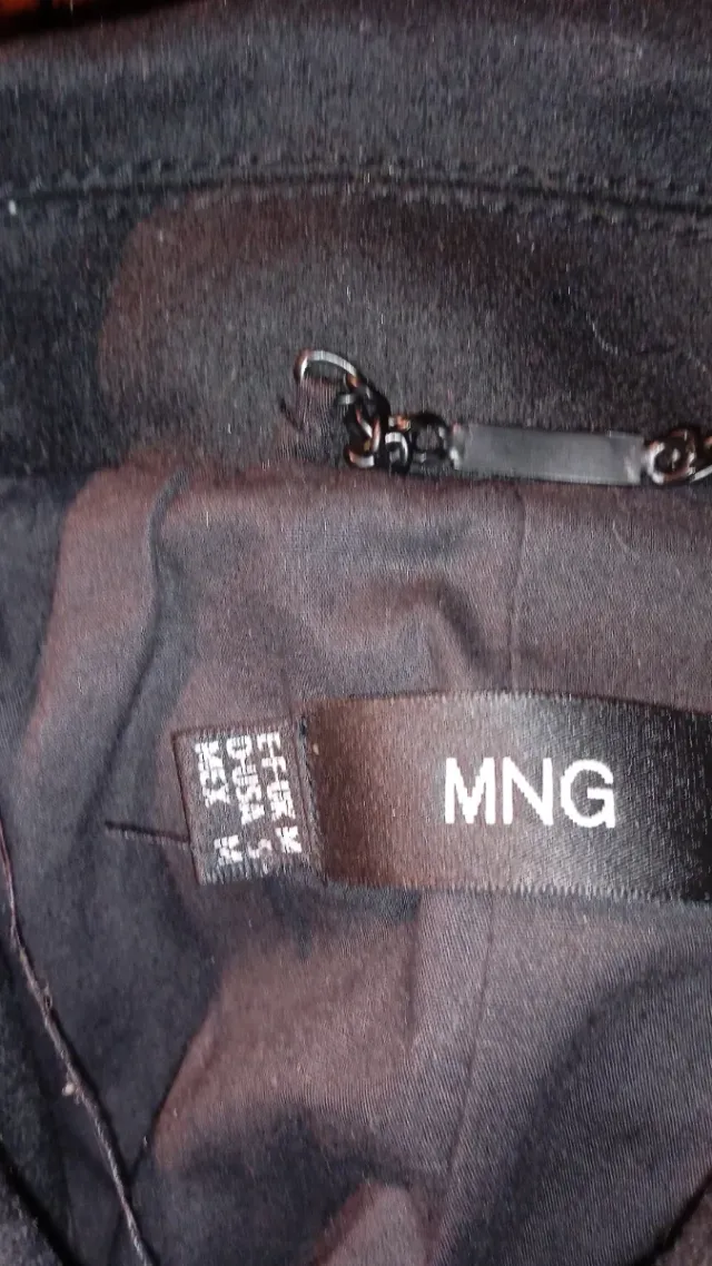 MNG casaco comprido preto tamanho S