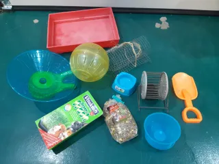 Accesorios para hámster/cobaya: Rueda, comedero