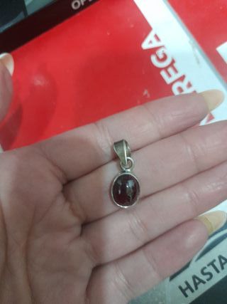 Colgante Plata con Piedra oscura