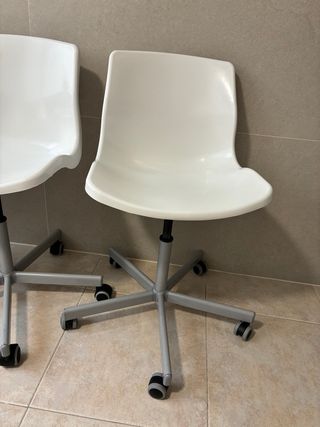 3 Sillas de Estudio Ikea Blancas
ruedas nuevas