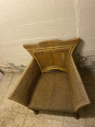 Poltrona in rattan e bambù