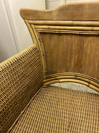 Poltrona in rattan e bambù