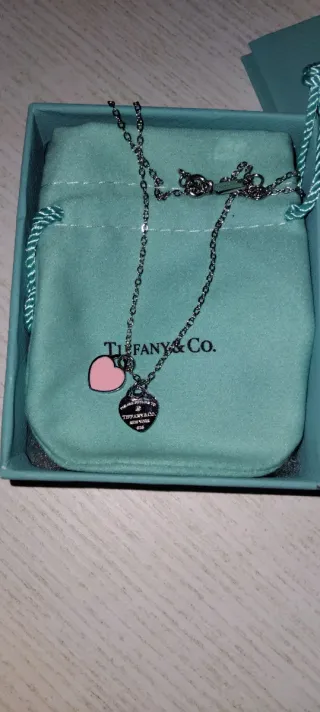 Collana Tiffany & Co. cuore rosa e argento