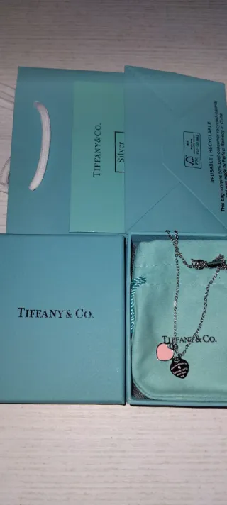 Collana Tiffany & Co. cuore rosa e argento