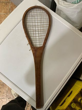 Raqueta Tenis Antigua Madera 1800s