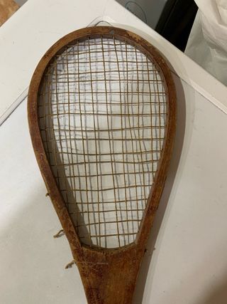 Raqueta Tenis Antigua Madera 1800s