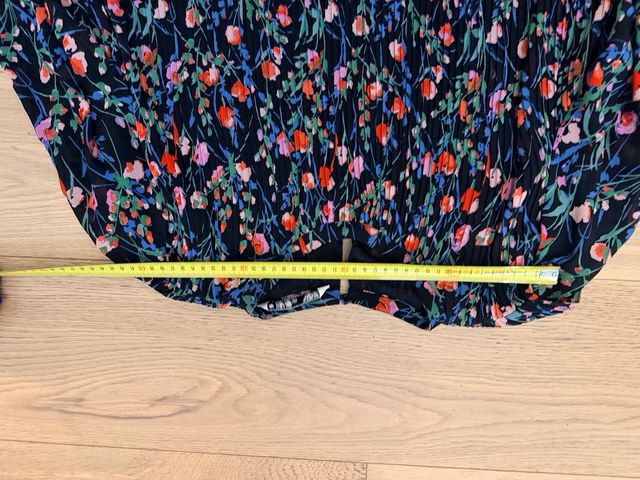 Mini abito fantasia floreale nero