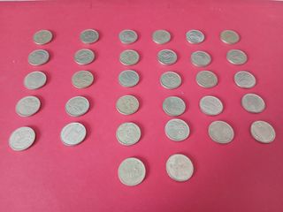Lote 32 monedas 5 Pesetas / 1 Duro