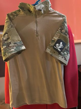 Camiseta Táctica Militar Beige y Verde