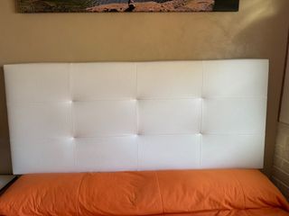 Cabezal Cama 135cm Polipiel Blanco