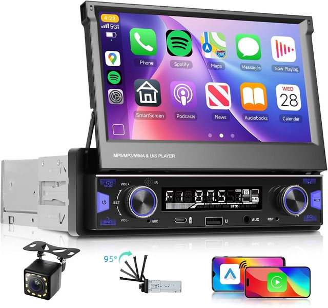 autoradio 1 din carplay wireless