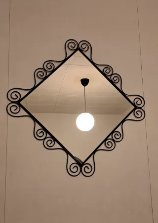 Espejo forja negro