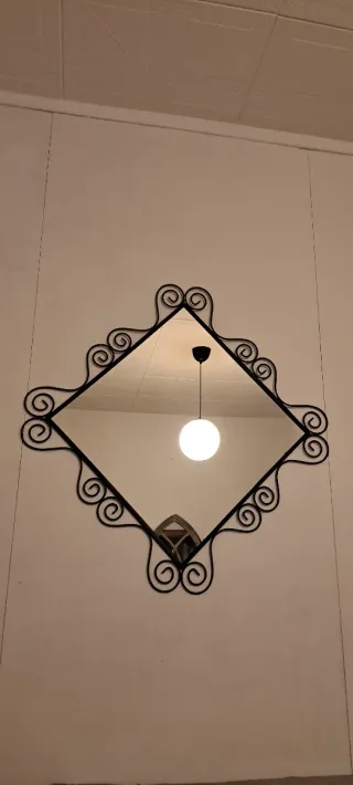 Espejo forja negro