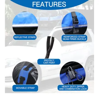 Baúl Techo Coche MCBD 594L Azul