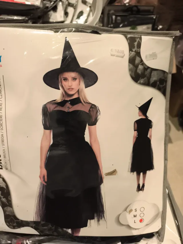 Disfraz Bruja Brillante Tallas M y L Nuevo