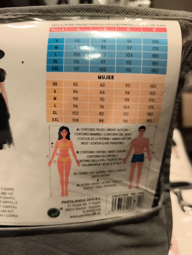 Disfraz Bruja Brillante Tallas M y L Nuevo