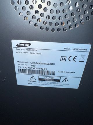 (Televisor Samsung Plata y Negro 55 pulgadas