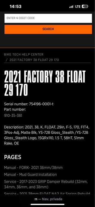 Fox 38 Factory 170mm Horquilla MTB