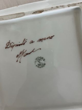 Portacenere Limoges dipinto a mano