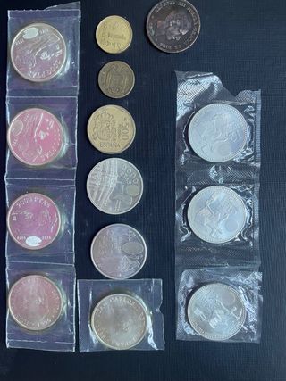 Lote Monedas Españolas 2000 PTAS ,500 PTAS,1 ....