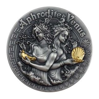 Moneda Plata 2 Onzas Afrodita y Venus